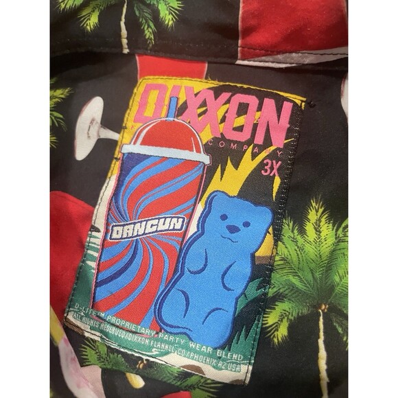 Dixxon Flannel Company Dancun Party Button Up Shirt Red Solo Cup Palm Trees 3XL - Picture 3 of 8